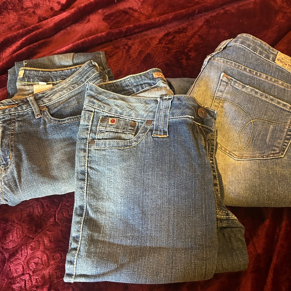 3 pair 2 jeans n I pair  of crop
Pants all
Paris blues size 5